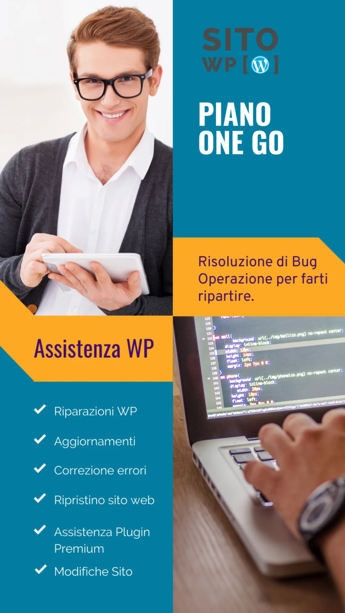 piano assistenza sito web One Go