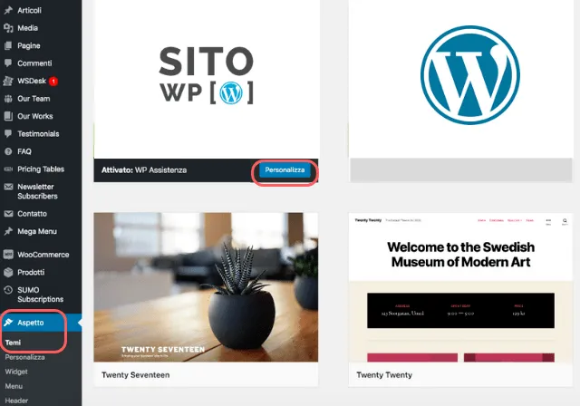 Tema WordPress Attivo