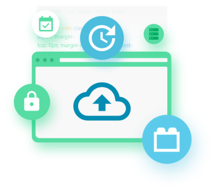 backup pianificati sito web illustrazione
